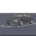 Dark Gray Opel Sedan Parked In Designated Area With Opel Text On Ground