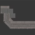 Industrial Metal Platform Structure With Railings And Multiple Walkway Sections