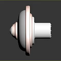Modern Button Control Button Metal Button Stainless Steel Button 3d model