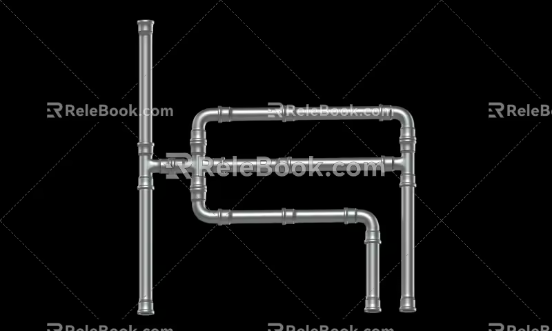 modern pipeline valve 3d model