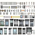 Modern Architectural Components Including Metal Gates Railings Fences And Security Booths