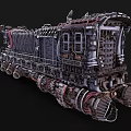 Vintage Steam Train With Intricate Mechanical Design And Industrial Metal Parts