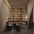 Elegant Beauty Hair Salon Reception Area With Modern Sofa Chairs And Coffee Table