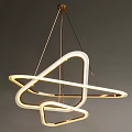 Modern Pendant Lights With Crystal Ring Leaf Geometric Branch Designs 3d model