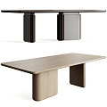 ANA rouqe Dining Table Rectangular Dining Table Tea Table Writing Desk Wood Grain Table 3d model