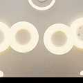 Modern Ceiling Lights With Various Designs Including Circular And Flower Shapes 3d model