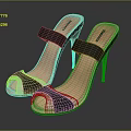 Converse Open Toe High Heel Sandals Featuring Black Strap And Orange Insole Design