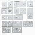 Modern Switch Switch Socket Hardware Socket Panel Smart Switch Smart Socket USB Panel 3d model