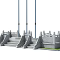 National Flags In Various Outdoor Display Scenes With Multiple Flagpoles And Platforms