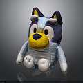 Kids Cute Plush Dog Toy With Blue Purple Yellow White Soft Stuffed Animal Design Soft