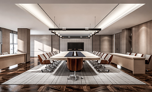 Modern Meeting Room Meeting Table and Chair 3d model