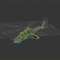 Modern Helicopter Gunship Helicopter Aircraft Gunship Combat Helicopter 3d model