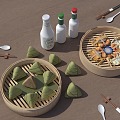 Modern Food Dragon Boat Festival Zongzi Hairy Crab 3d model