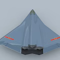 Gray Fighter Jet With Red Emblems And Jet Engines Emitting Flames And Blue Trails 3d model