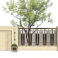 New Chinese-style Enclosure Wall 3d model