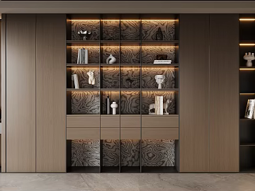 Modern Italian Open Bookcase (ID:ggajh172677)