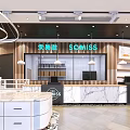 SOMISS Dessert Shop Modern Interior Design With Marble Counter Wooden Decor And Signage