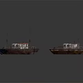 Vintage Wooden Boats With Traditional Structures And Classic Roof Designs