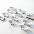 Various White Bathtub Designs Including Freestanding And Built In With Wooden Base
