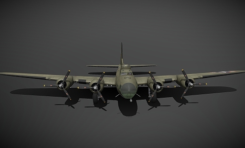 World War II Bomber Transport Fighter Propeller Aircraft 3d model