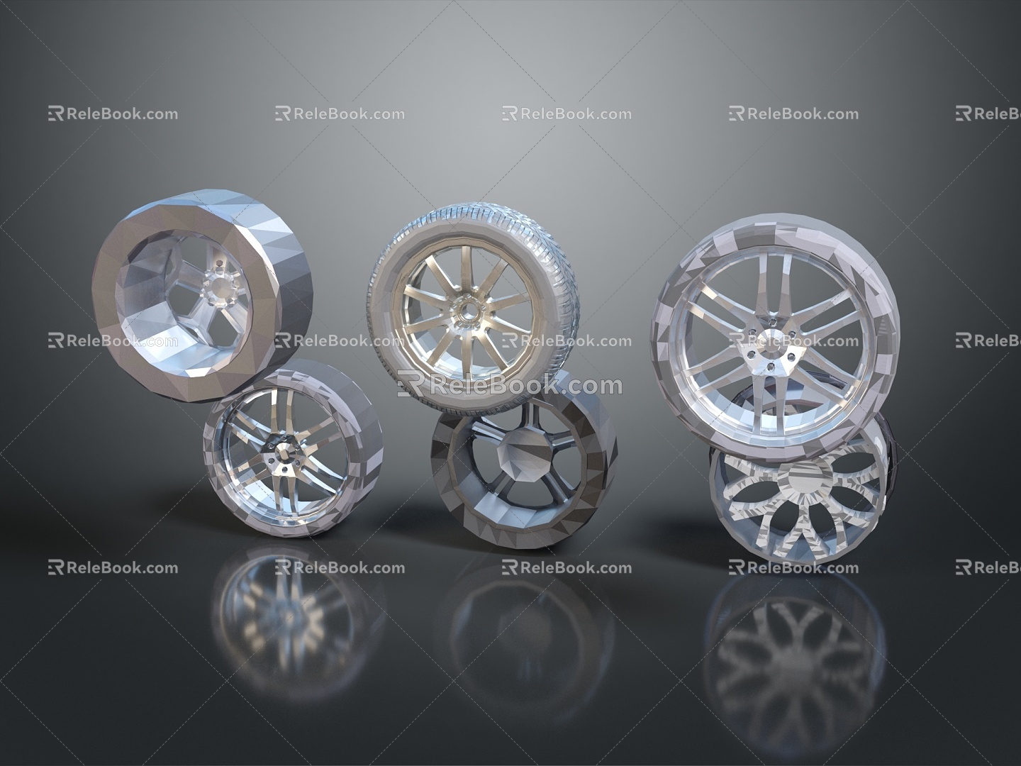 Tire tire wheel hub Volkswagen wheel hub Volkswagen tire new tire car outer tire car wheel hub 3d model