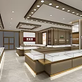Luxury Jewelry Store Interior With Glass Display Counters And Elegant Lighting Design
