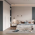 Modern Kids Bedroom Interior With Bed Toys Desk And Chair