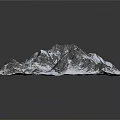 Garden Landscape Design With Snow Covered Mountain Model And Scenic Natural Elements