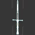 Traditional Decorative Sword Featuring Slender Blade Wooden Hilt And Metal Accents