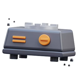 Modern gas stove cartoon gas stove 3d model