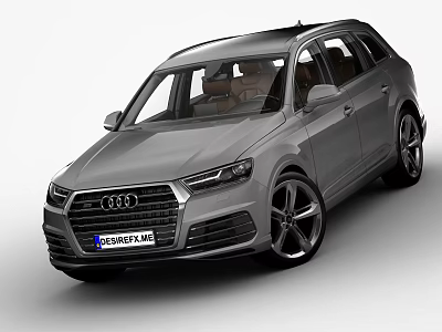 Silver Audi SUV With Modern Design Alloy Wheels And Sleek Body 3d model