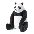 Cute Giant Panda Plush Toy with Sitting Posture and Soft Fur Texture
