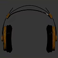 Modern Over Ear Headphones Featuring Circular Ear Cups And Orange Black Design