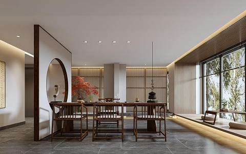 New Chinese Tea Room 3d model