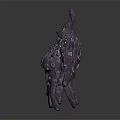Purple Armor Costume with Intricate Decorative Details and Glowing Accents for Fantasy Character Outfit