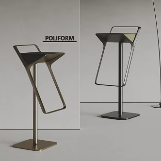 poliform Modern Bar Chair Metal Bar Chair Bar Chair 3d model