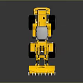 Yellow Heavy Duty Construction Loader With Large Front Bucket And Black Tires