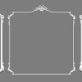 French line carved component 3d model
