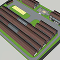 Modern Factory Building Characteristic Factory Building 3d model