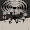 French Middle Chandelier 3d model
