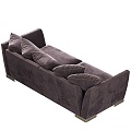 Modern Double Sofa Simple Double Sofa Fabric Double Sofa Pillow 3d model