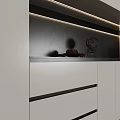 Sleek Modern White Black Shoe Cabinet Design With Drawers Cabinets LED Lighting And Storage