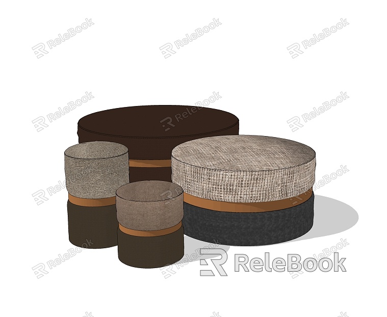 Modern Sofa Stool Fabric Stool Dressing Stool model