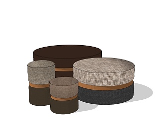 Modern Sofa Stool Fabric Stool Dressing Stool 3d model