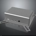 Silver Compact Mini PC With Aluminum Body Heat Dissipation Grille Mounting Brackets And USB Ports