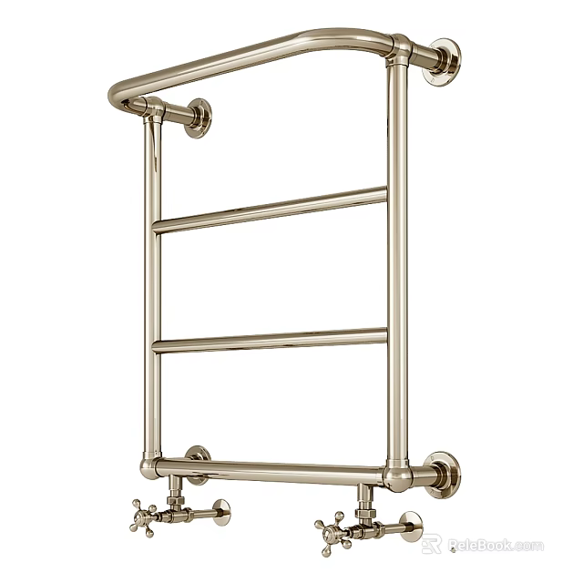 Stainless Steel Wall Mounted Towel Rack For Modern Bathroom Use 3d model 