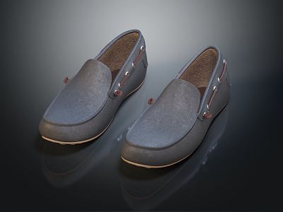 Modern Shoes Leather Shoes 3d model