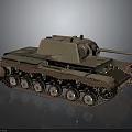 Military Green Armored Tank With Heavy Duty Tracks And Turret Gun Barrel Design