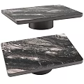 Modern Round Coffee Tables With Various Marble Tops And Dark Bases Design