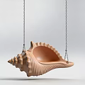 Conch Shaped Hanging Landscape Seat With Chain For Outdoor Decor